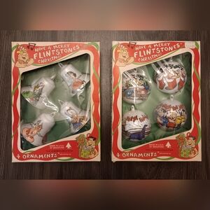 Vintage 1976 Flintstones Christmas Ornaments